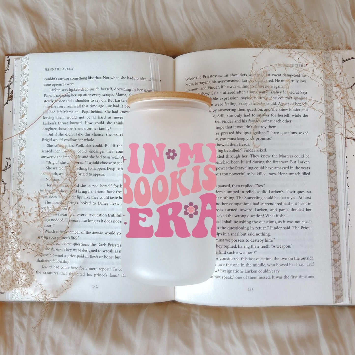 In My Bookish Era Bookish Iced Coffee Glass, Perfect for Book Lovers, Cozy Book Gifts, Book Cup