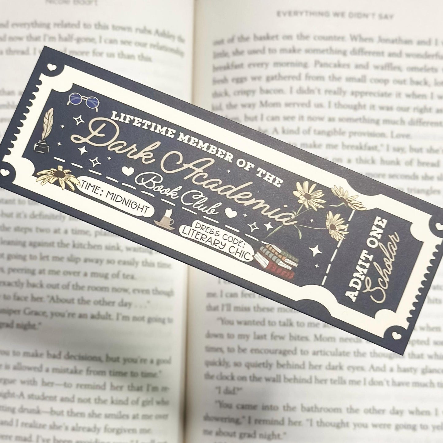 Dark Academia Book Club Bookmark