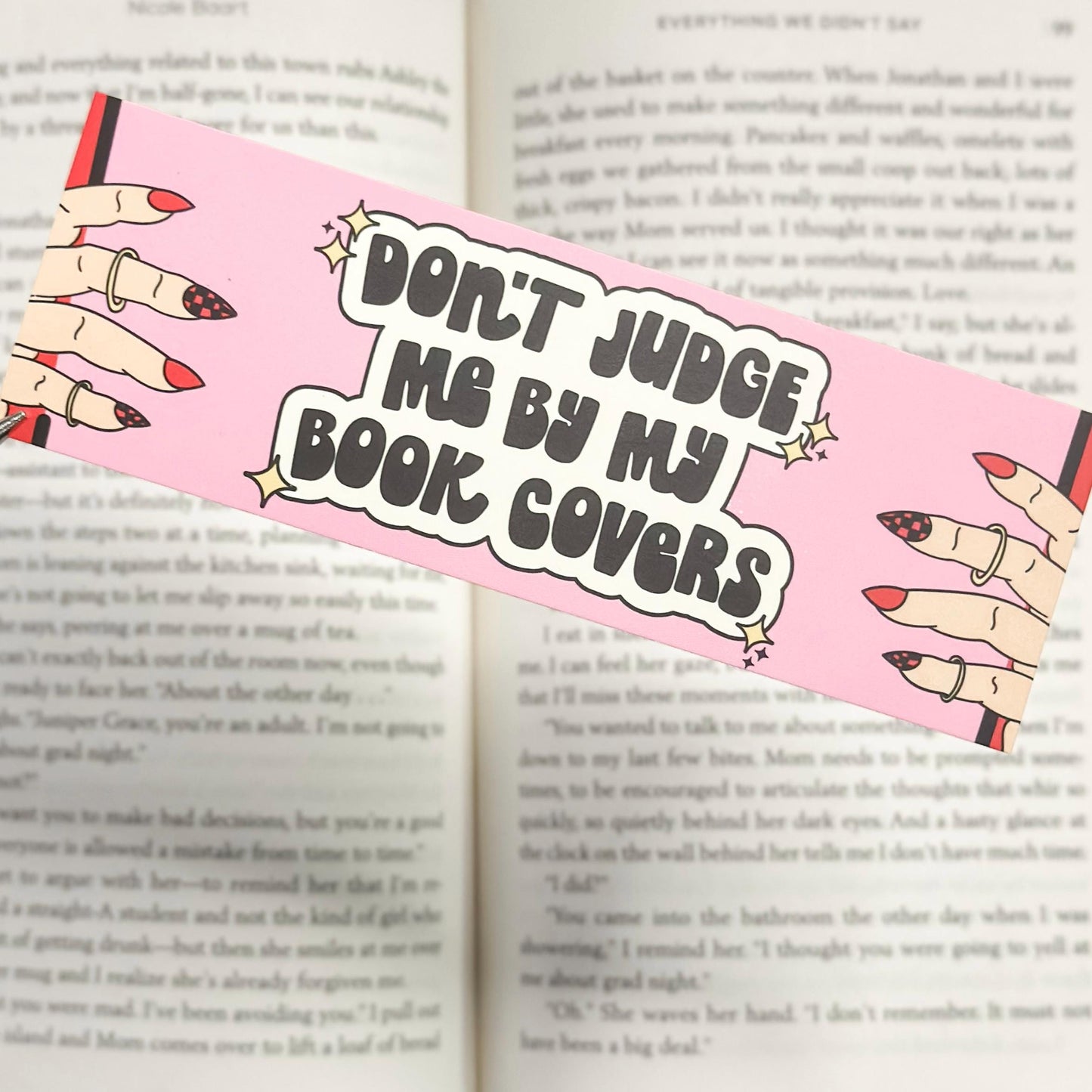 Don't Judge Me By My Book Covers Bookmark