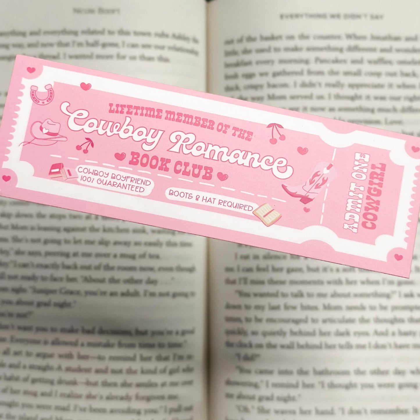 Cowboy Romance Book Club Bookmark